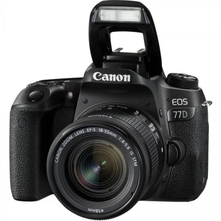 Зеркальный фотоаппарат Canon EOS 77D Kit, 18-55mm IS STM, Black