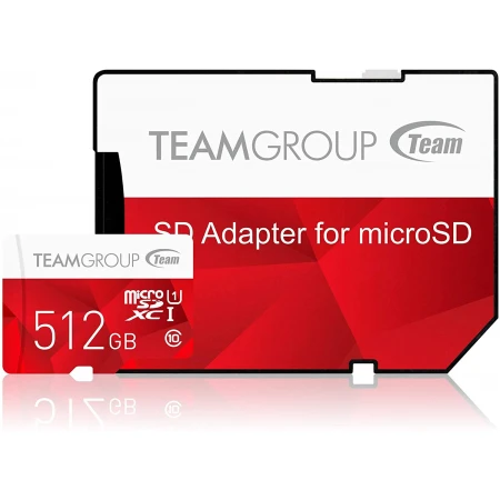 Карта памяти Team Group MicroSD 512GB, Class 10 UHS-I U1, (TCUSDX512GUHS54)