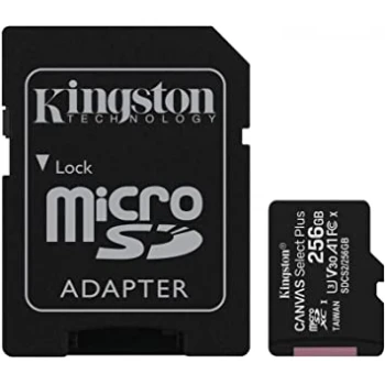 Карта памяти Kingston Canvas Select Plus MicroSD 256GB, Class 10 UHS-I, (SDCS2/256GB)