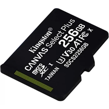 Карта памяти Kingston Canvas Select Plus MicroSD 256GB, Class 10 UHS-I U1, (SDCS2/256GBSP)