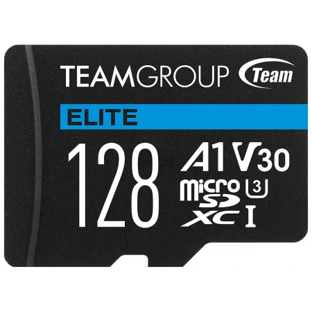 Карта памяти Team Group Elite MicroSD 128GB, Class 10 UHS-I U3, (TEAUSDX128GIV30A103)