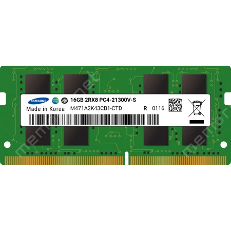 ОЗУ Samsung 16GB 2666MHz SODIMM DDR4, (M471A2K43CB1-CTD) ОЗУ Samsung 16GB 2666MHz SODIMM DDR4, (M471A2K43CB1-CTD)