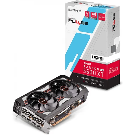 Видеокарта Sapphire Radeon RX 5600 XT Pulse OC 6GB, (11296-01-20G)