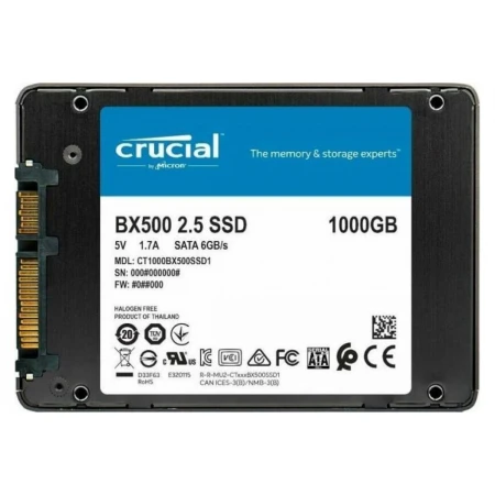 SSD диск Crucial BX500 1TB, (CT1000BX500SSD1)