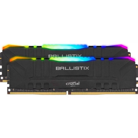 ОЗУ Crucial Ballistix RGB Black 16GB (2х8GB) 3000MHz DIMM DDR4, (BL2K8G30C15U4BL)