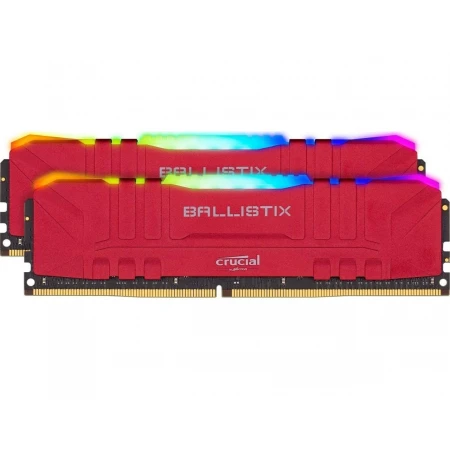 ОЗУ Crucial Ballistix RGB Red 16GB (2х8GB) 3000MHz DIMM DDR4, (BL2K8G30C15U4RL)