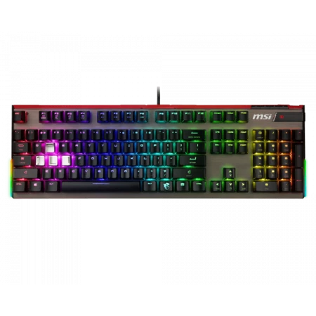 Клавиатура MSI Vigor GK80 USB, Black-Grey-Red