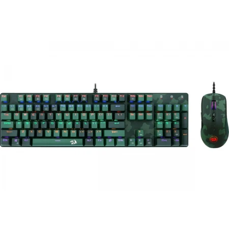 Клавиатура Redragon S108, Green-Gray + мышь