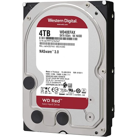 Жёсткий диск Western Digital Red 4TB, (WD40EFAX)