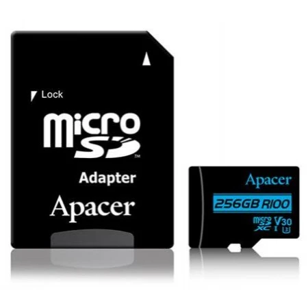 Карта памяти Apacer MicroSD 256GB, Class 10 UHS-I U3, (AP256GMCSX10U7-R)