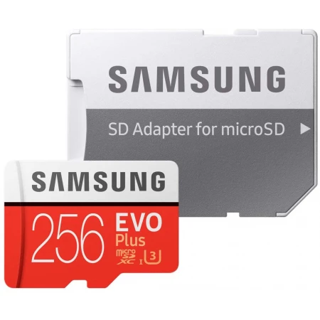 Карта памяти Samsung Evo Plus MicroSD 256GB, Class 10 UHS-I U3, (MB-MC256HA/RU)