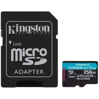 Карта памяти Kingston Canvas Go! Plus MicroSD 256GB, Class 10 UHS-I U3, (SDCG3/256GB)