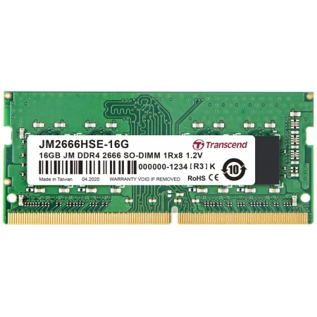 ОЗУ Transcend JetRam 16GB 2666MHz SODIMM DDR4, (JM2666HSE-16G)