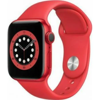 Смарт-часы Apple Watch Series 6, 44mm Red Aluminium Case with Red Sport Band, (M00M3GK/A)