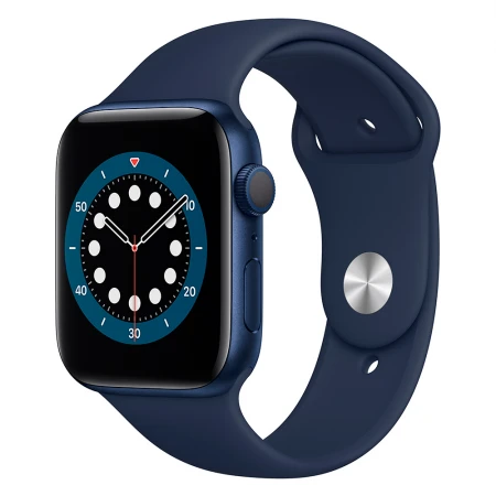 Смарт-часы Apple Watch Series 6, 44mm Blue Aluminium Case with Blue Sport Band, (M00J3GK/A)