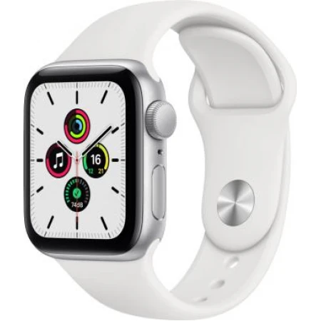 Смарт-часы Apple Watch SE, 40mm Silver Aluminium Case with White Sport Band, (MYDM2GK/A)