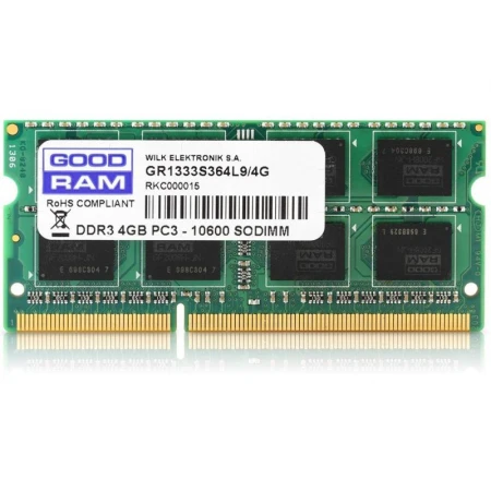 ОЗУ Goodram 4GB 1333MHz SODIMM DDR3, (GR1333S364L9S/4G)