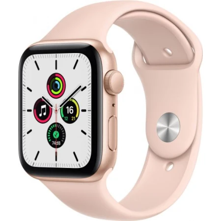 Смарт-часы Apple Watch SE, 44mm Gold Aluminium Case with Pink Sand Sport Band. (MYDR2GK/A)