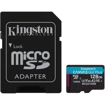 Карта памяти Kingston Canvas Go! Plus MicroSD 128GB, Class 10 UHS-I U3, (SDCG3/128GB)