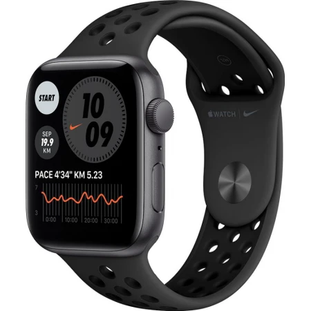 Смарт-часы Apple Watch Nike SE, 44mm Space Gray Aluminium Case with Black Nike Sport Band, (MYYK2GK/A) 