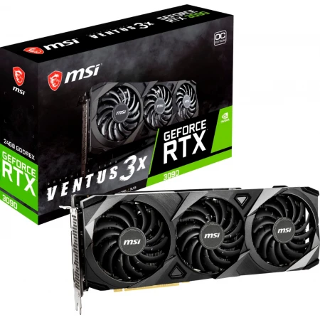 Видеокарта MSI GeForce RTX 3090 Ventus 3X OC 24GB Видеокарта MSI GeForce RTX 3090 Ventus 3X OC 24GB
