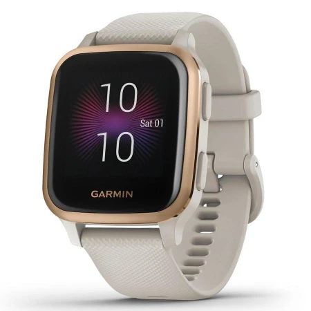 Смарт-часы Garmin Venu Sq Music with Light Sand with Rose Gold Bezel