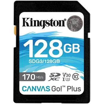 Карта памяти Kingston Canvas Go! Plus SD 128GB, Class 10 UHS-I U3, (SDG3/128GB)