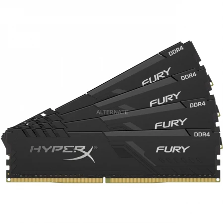 ОЗУ Kingston HyperX Fury Black 128GB (4х32GB) 3600MHz DIMM DDR4, (HX436C18FB3K4/128)