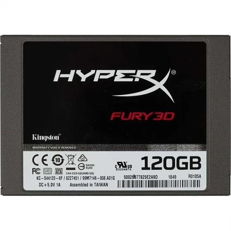 SSD диск Kingston HyperX Fury 3D 120GB, (KC-S44120-6F)