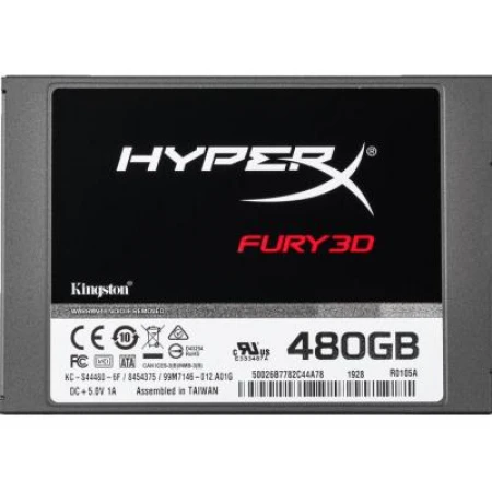 SSD диск Kingston HyperX Fury 3D 480GB, (KC-S44480-6F)