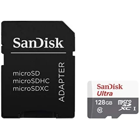 Карта памяти SanDisk MicroSD 128GB, Class 10 UHS-I U1, (SDSQUNS-128G-GN6TA)