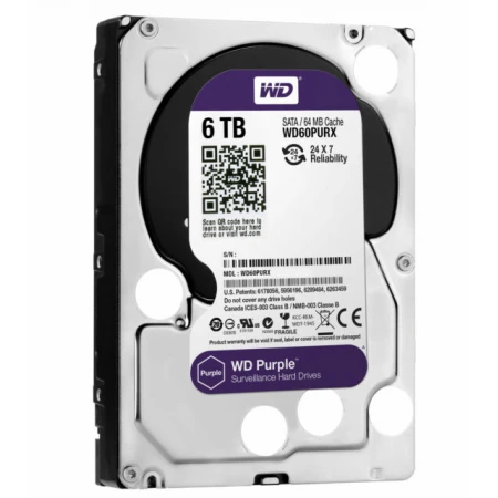 Жёсткий диск Western Digital Purple 6TB, (WD60PURX) Жёсткий диск Western Digital Purple 6TB, (WD60PURX)