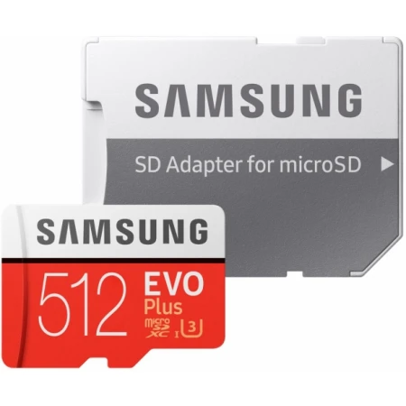 Карта памяти Samsung Evo Plus MicroSD 512GB, Class 10 UHS-I U3, (MB-MC512HA/RU)