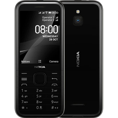 Мобильный телефон Nokia 8000 4G, Black Мобильный телефон Nokia 8000 4G, Black