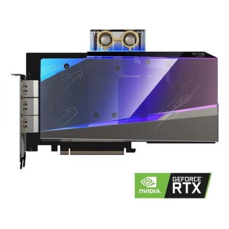 Видеокарта Gigabyte GeForce RTX 3080 Aorus Xtreme Waterforce WB 10GB, (GV-N3080AORUSX WB-10GD)