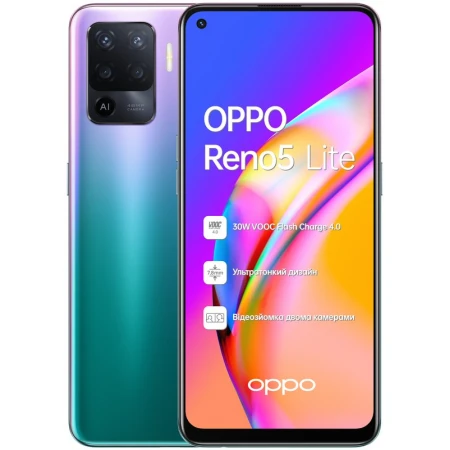 Смартфон Oppo Reno5 Lite 128GB, Fantastic Purple Смартфон Oppo Reno5 Lite 128GB, Fantastic Purple