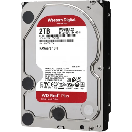 Жёсткий диск Western Digital Red Plus 2TB, (WD20EFZX)