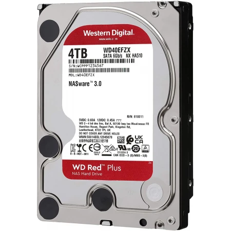 Жёсткий диск Western Digital Red Plus 4TB, (WD40EFZX)