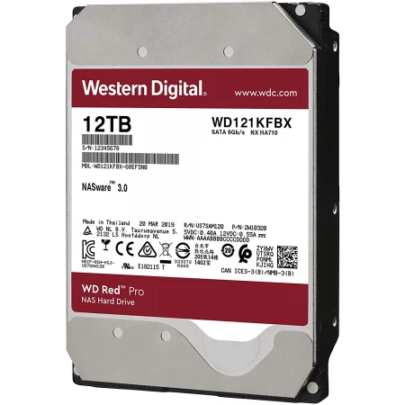 Жёсткий диск Western Digital Red Pro 12TB, (WD121KFBX)