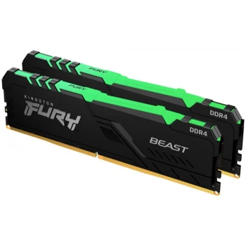 ОЗУ Kingston Fury Beast RGB 16GB (2х8GB) 3000MHz DIMM DDR4, (KF430C15BBAK2/16)