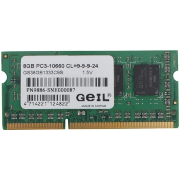 ОЗУ Geil 8Gb 1333Mhz SODIMM DDR3, (GS38GB1333C9S)