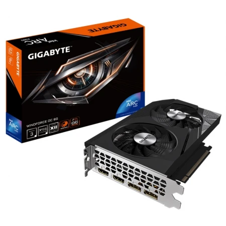Видеокарта Gigabyte Arc A380 WindForce OC 6GB, (GV-IA380WF2OC-6GD) Видеокарта Gigabyte Arc A380 WindForce OC 6GB, (GV-IA380WF2OC-6GD)