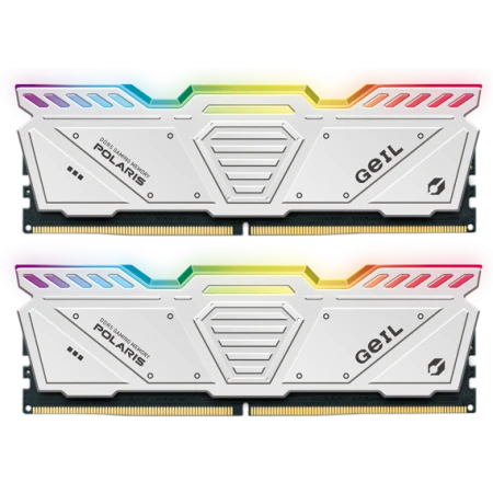 ОЗУ GeiL Polaris White RGB 32GB (2х16GB) 6400MHz DIMM DDR5, (GOSW532GB6400C38ADC)