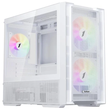 Корпус 1stPlayer AU6 White, (AU6-WH-2FA7-14-W-2FA7R-W-1FA7-W)