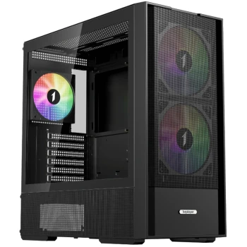 Корпус 1stPlayer AU7 Black, (AU7-BK-2FA7-14-2FA7R-1FA7)