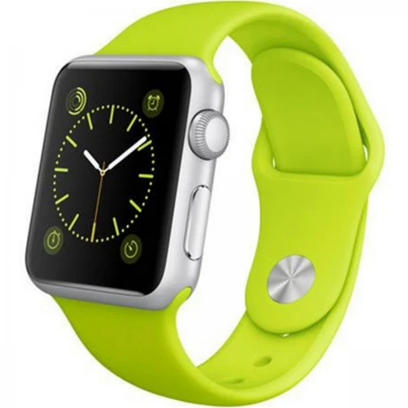 Смарт-часы Apple Watch Sport, 38mm Silver with Green Sport Band, (MJ2U2KZ/A)