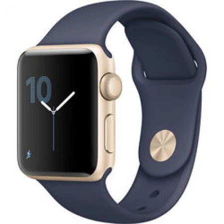 Смарт-часы Apple Watch Series 2, 38mm Gold Aluminium Case with Midnight Blue Sport Band, (MQ132)