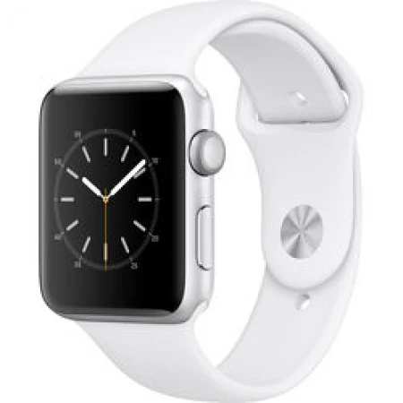 Смарт-часы Apple Watch Series 2, 42mm Silver Aluminium Case with White Sport Band, (MNPJ2)