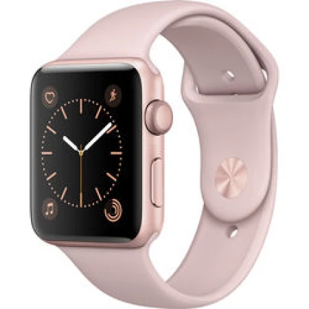 Смарт-часы Apple Watch Series 2, 42mm Rose Gold Aluminium Case with Pink Sand Sport Band, (MQ142)