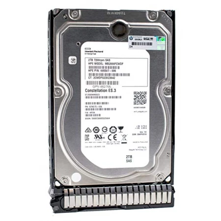 Жёсткий диск HPE 2TB, (652757-B21) Жёсткий диск HPE 2TB, (652757-B21)